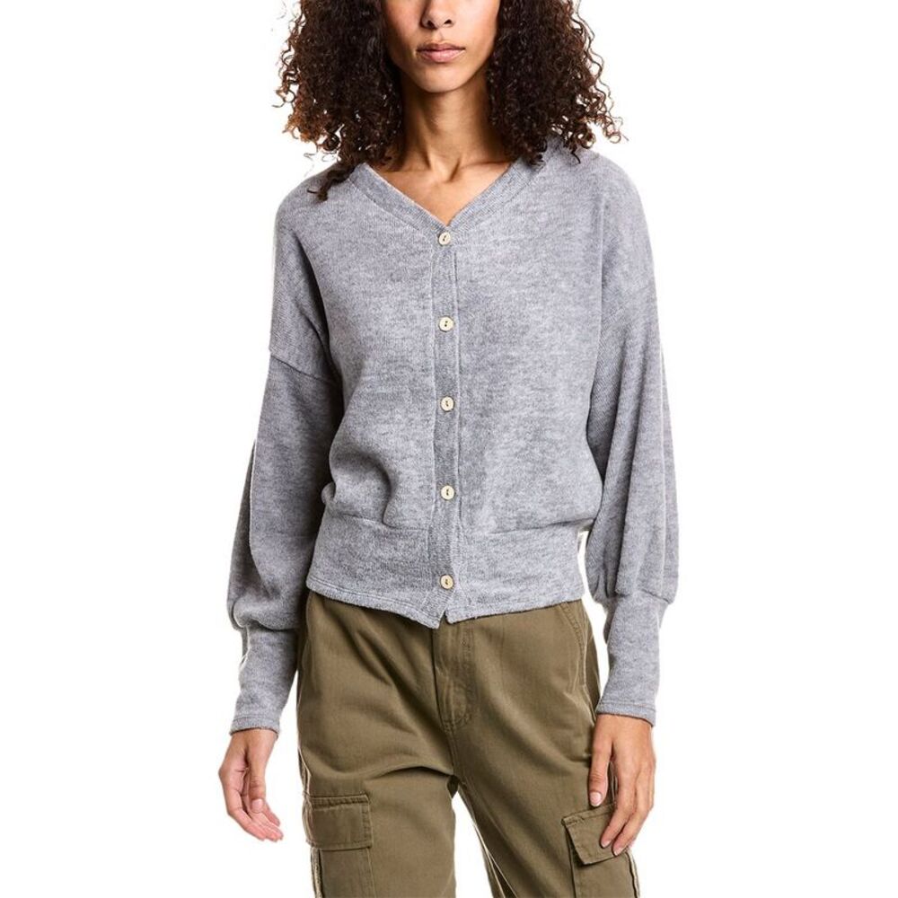 Rosewater Remi Womens  Brushed Cardigan, Grey